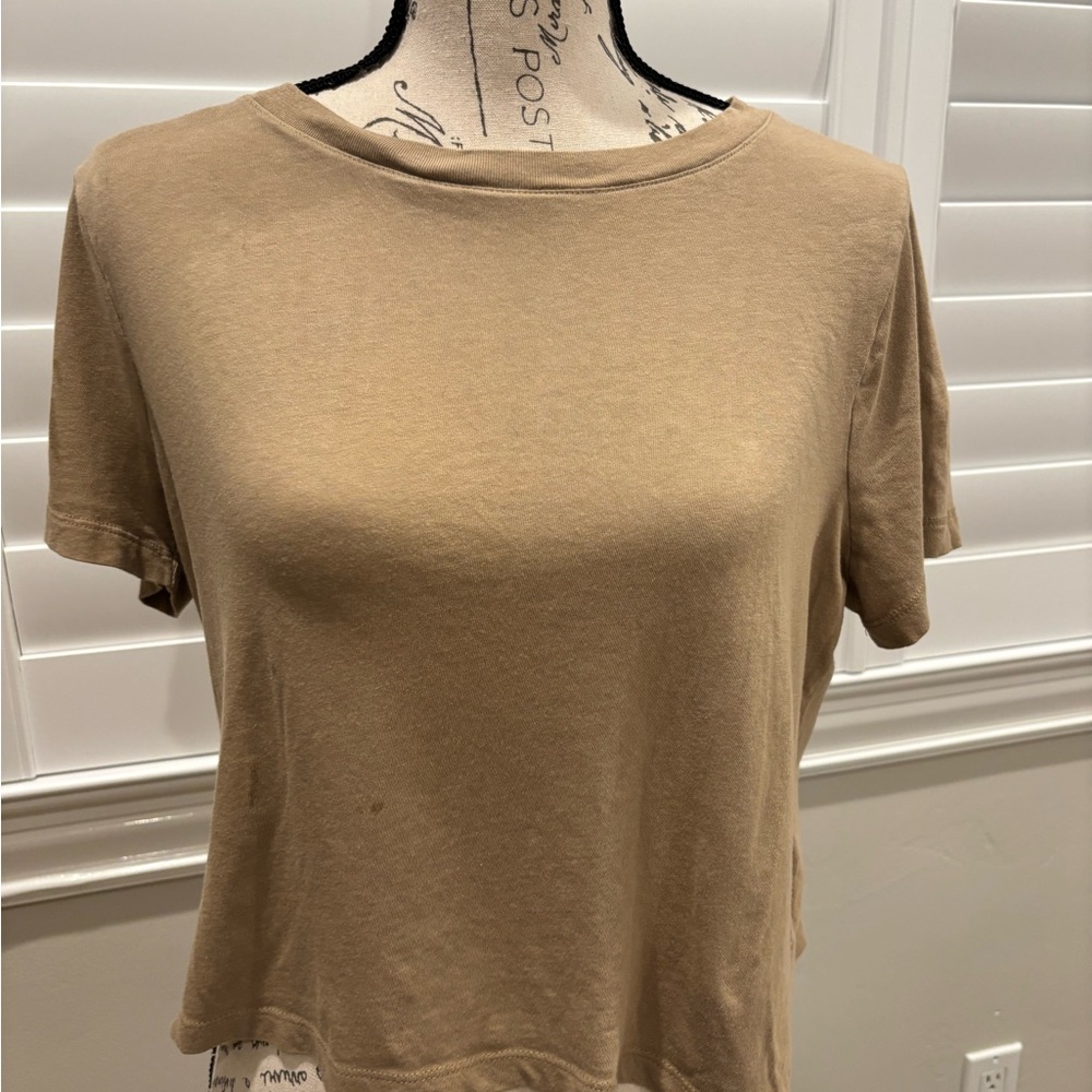 Madewell Short Sleeve Boxy Tee in Taupe